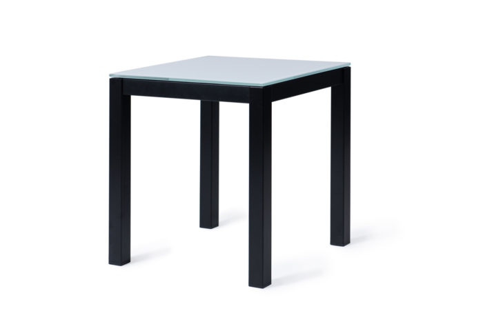 Mesa pequeña autofijable, montaje sin herramientas ni tornillos.